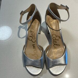 Sam Edelman Silver Strappy Heels